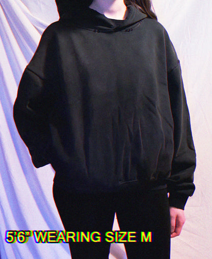 VIRTUAL? REALITY - Premium 420GSM Sunfaded and Frayed Boxy Hoodie