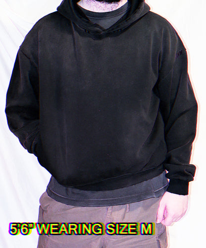 VIRTUAL? REALITY - Premium 420GSM Sunfaded and Frayed Boxy Hoodie
