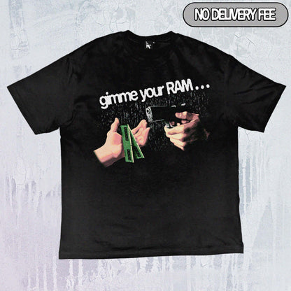 RANDOM ACCESS MEMORY - Value 190GSM Solid Oversized Tee