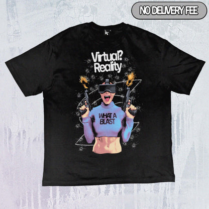 VIRTUAL? REALITY - Value 190GSM Solid Oversized Tee