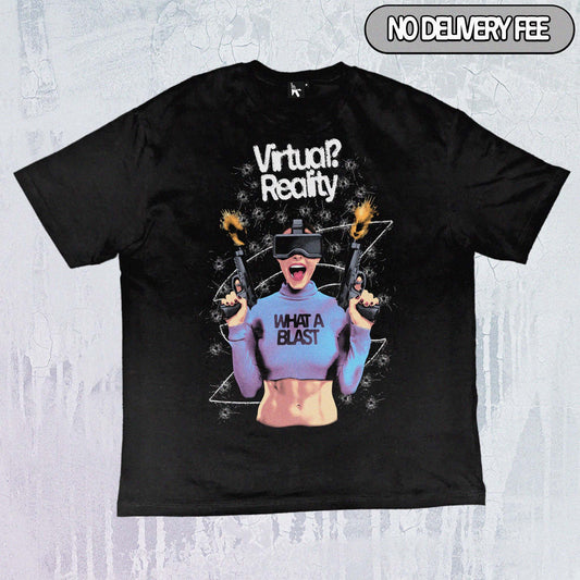 VIRTUAL? REALITY - Value 190GSM Solid Oversized Tee