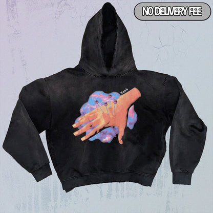 NUMB - Premium 420GSM Sunfaded and Frayed Boxy Hoodie