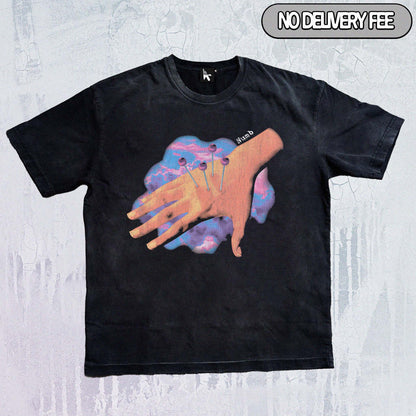 NUMB - Premium 260GSM Vintage Lightly Frayed Oversized Tee